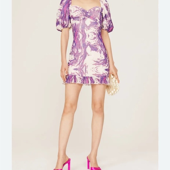 Slate & Willow Dresses & Skirts - Slate and Willow purple Marble Print Dress preloved XL